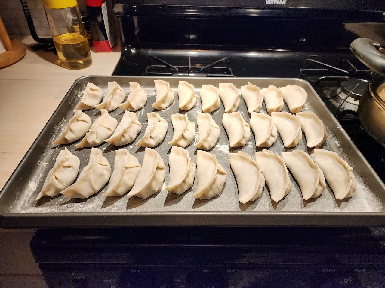 Folded dumplings